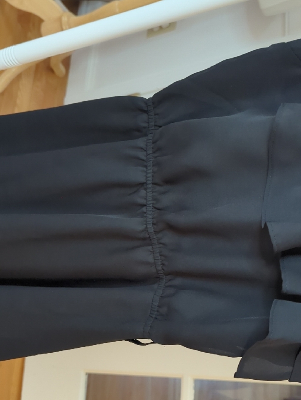 Soda Blu Black One-Shoulder Ruffle Cocktail Dress - Picture 5 of 8